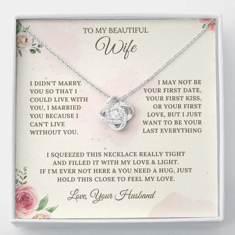 To My Wife Necklace/ Romantic Wife Jewelry/ Necklace for Wife/ Anniversary Gift/ Wife Birthday Gift