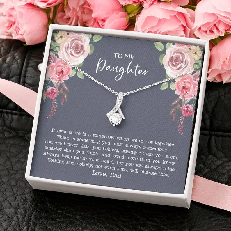 To My Daughter Gift from Dad/ Daughter Father Necklace/ Gift for Daughter Gift from Dad