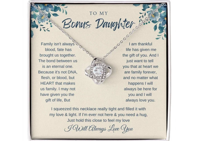 Bonus Daughter gift/ To my Bonus Daughter necklace/ Step daughter Gifts from Stepmom