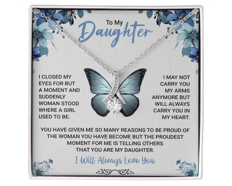 To My Daughter Necklace/ i will always love you/ Gift For Daughter Alluring Necklace