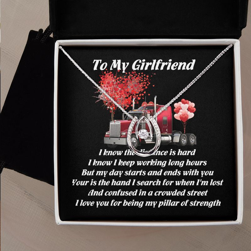 To My Trucker Wife My Day Starts And Ends With You Heart Necklace Valentine Day Gift For Her