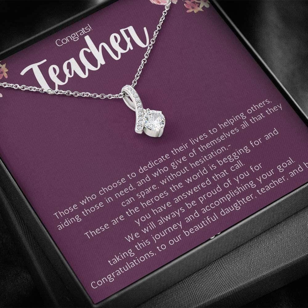 To My Teacher Necklace/ Graduation Gift For Teacher/ Gift For My Teacher/ For New Teacher/ For Future Teacher/ Teacher Jewelry