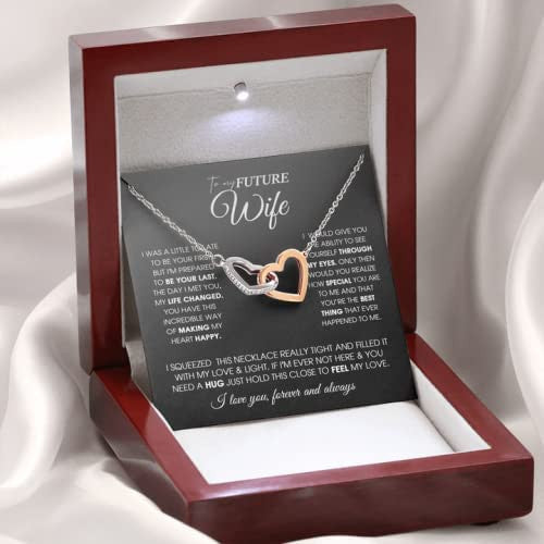 To My Future Wife Necklace/ Necklace for Wife from Husband/ Gift for Wife Interlocking Hearts Necklace