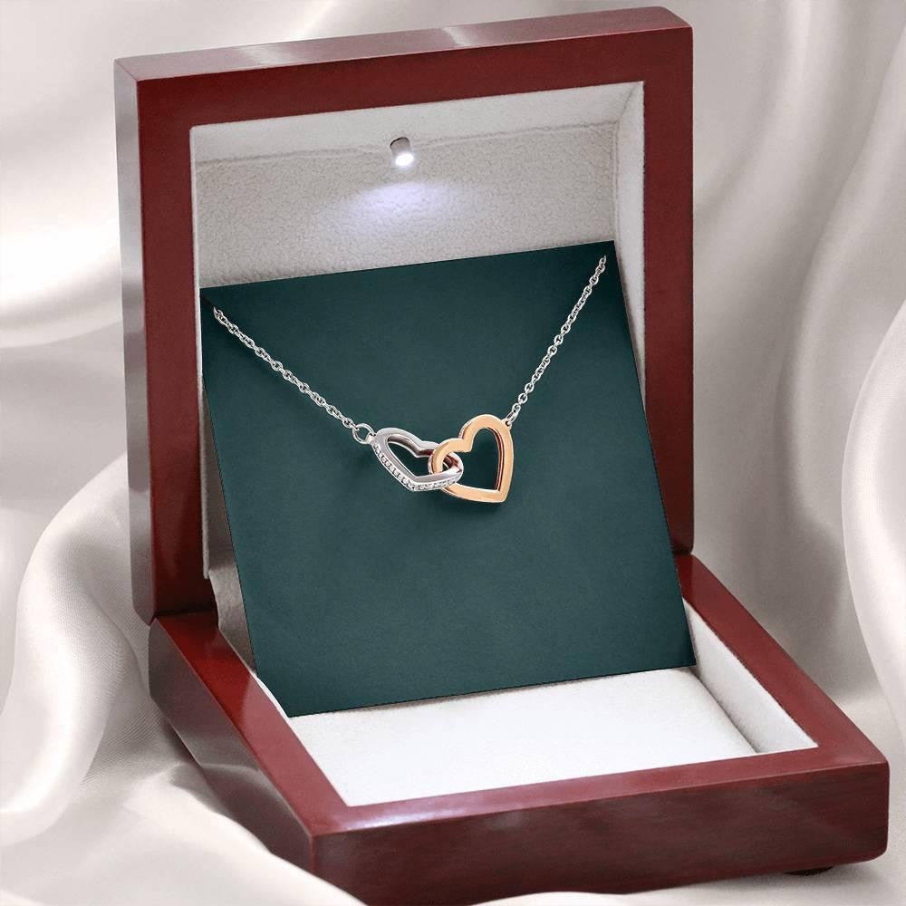 To The Love Of My Life I Love You The Most Interlocking Hearts Necklace Gifts For Girlfriends For Her Valentine