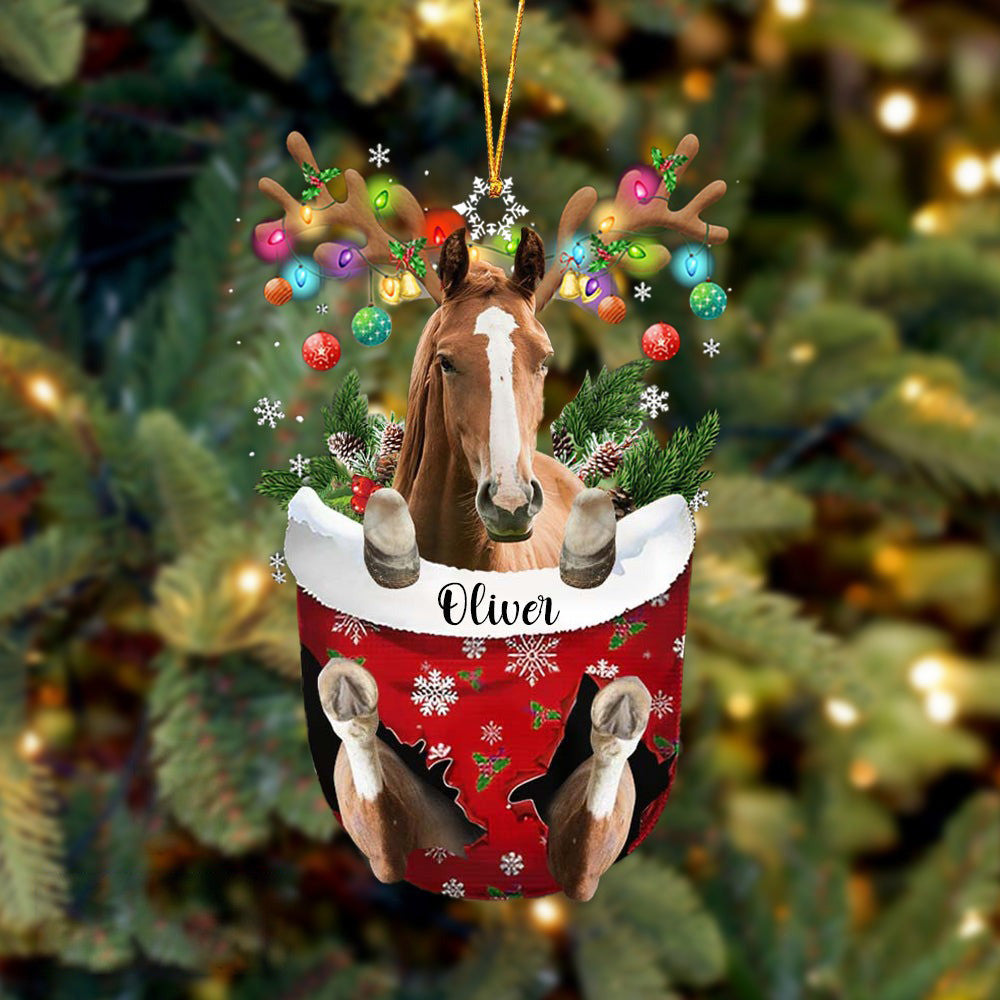 Coolspod Horse In Pocket Christmas Ornament Flat Acrylic Farmhouse Ornament