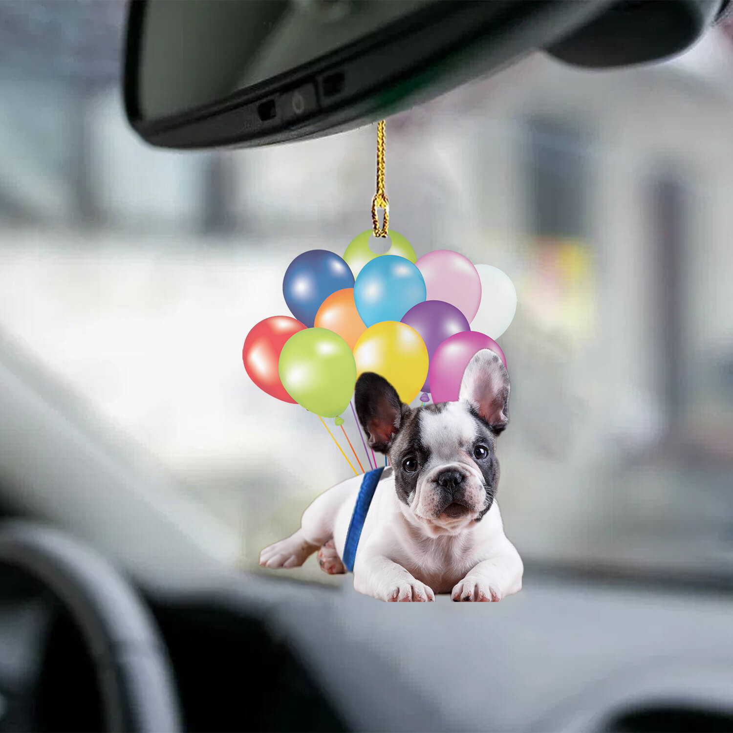 French Bulldog Puppy Fly With Bubbles Car Hanging Ornament Dog Ornament Coolspod
