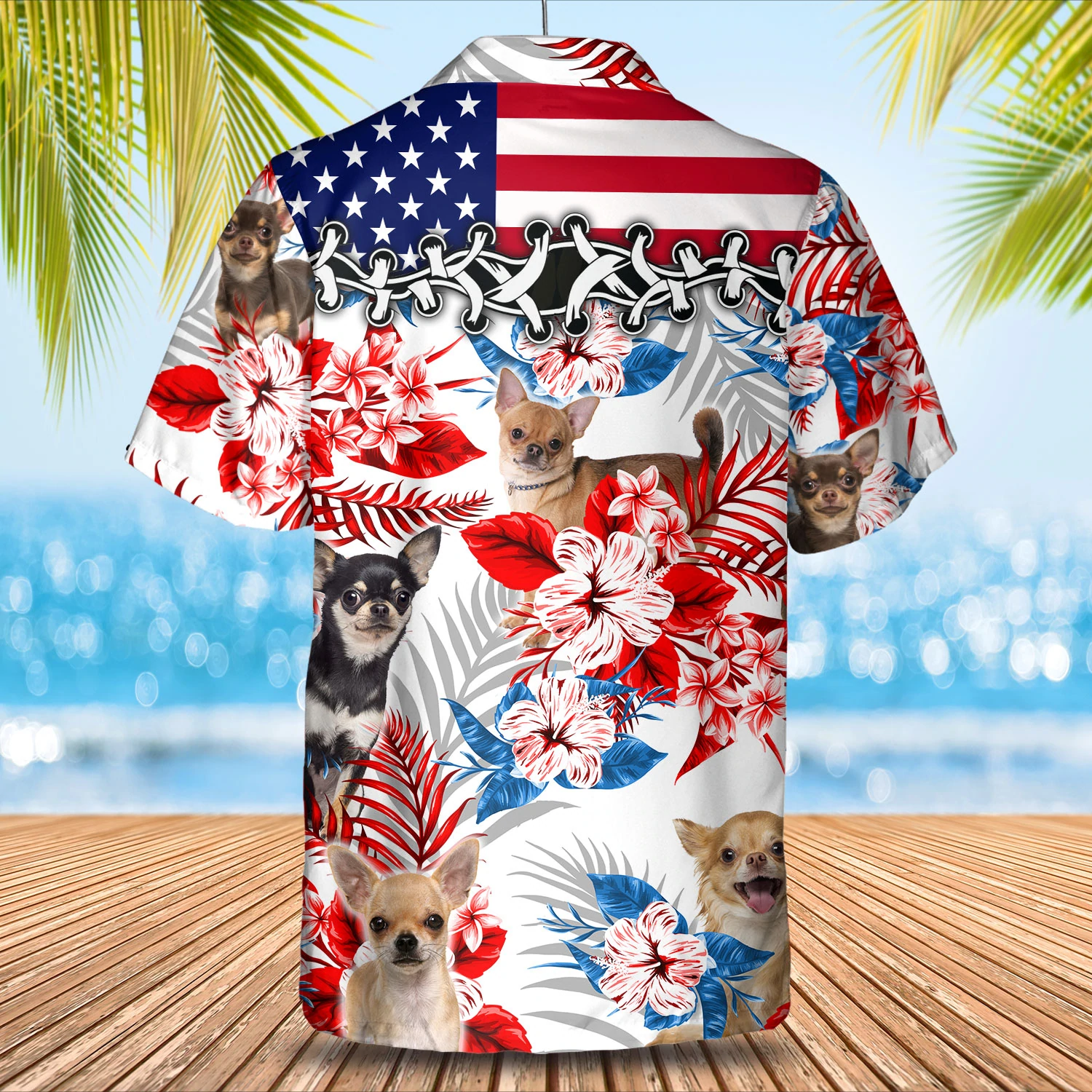 Chihuahua Hawaiian Shirt/ Summer aloha shirt/ Men Hawaiian shirt/ Women Hawaiian shirt