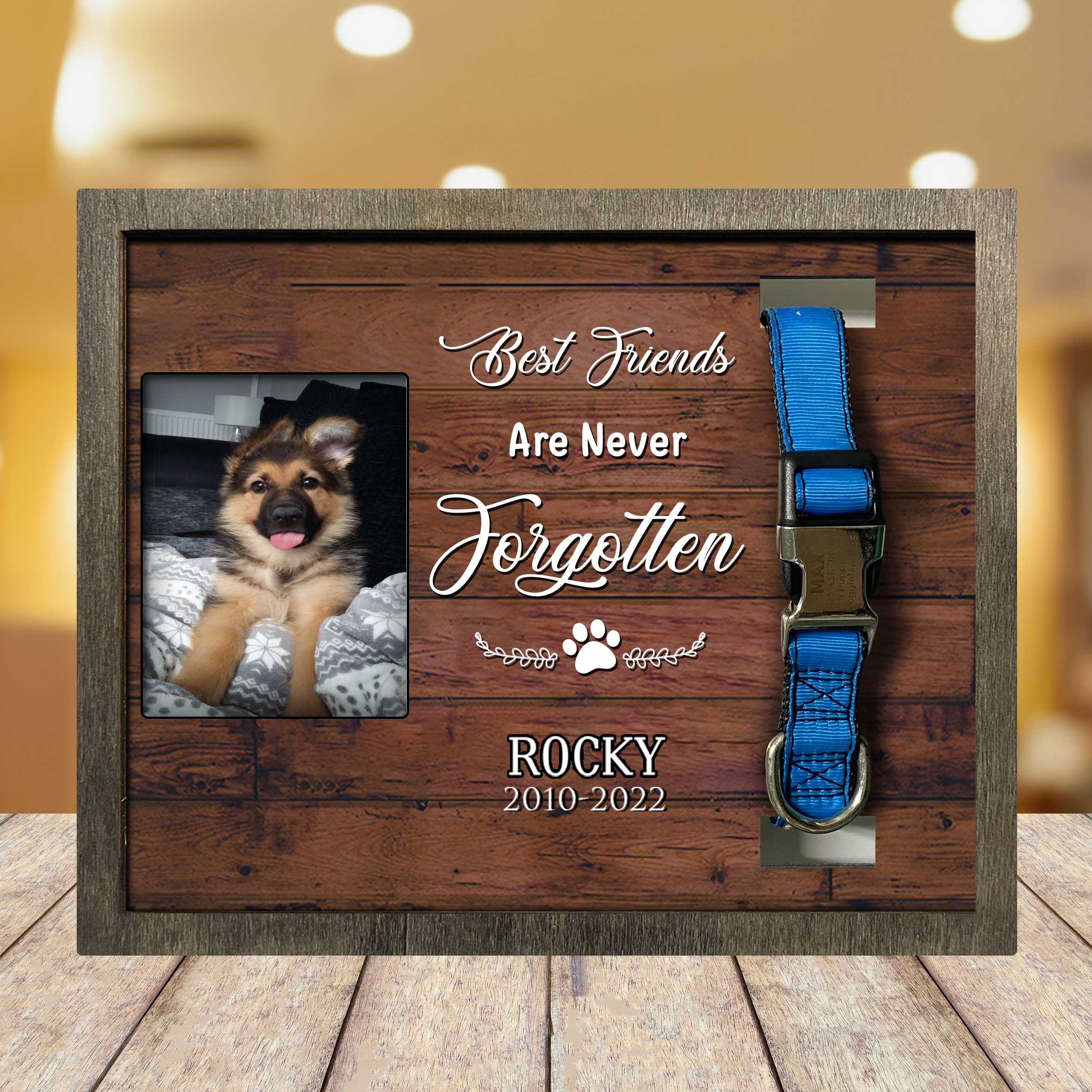Pawprints On Our Hearts Picture Frame/ Memorial Day Decorations For Dog Lovers
