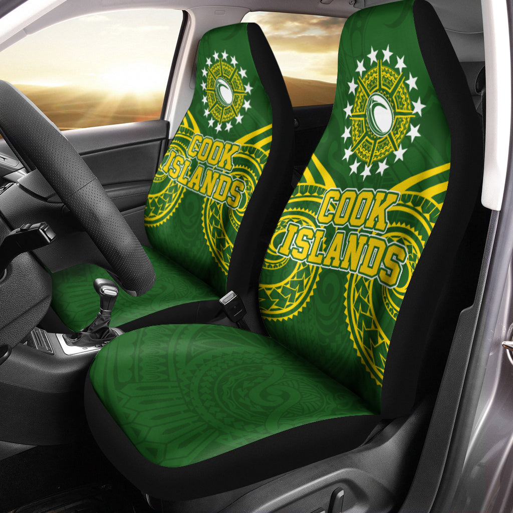 Cook Islands Rugby Car Seat Covers Tribal Pattern