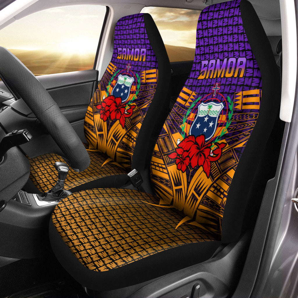 Samoa Car Seat Covers Hibiscus With Tribal