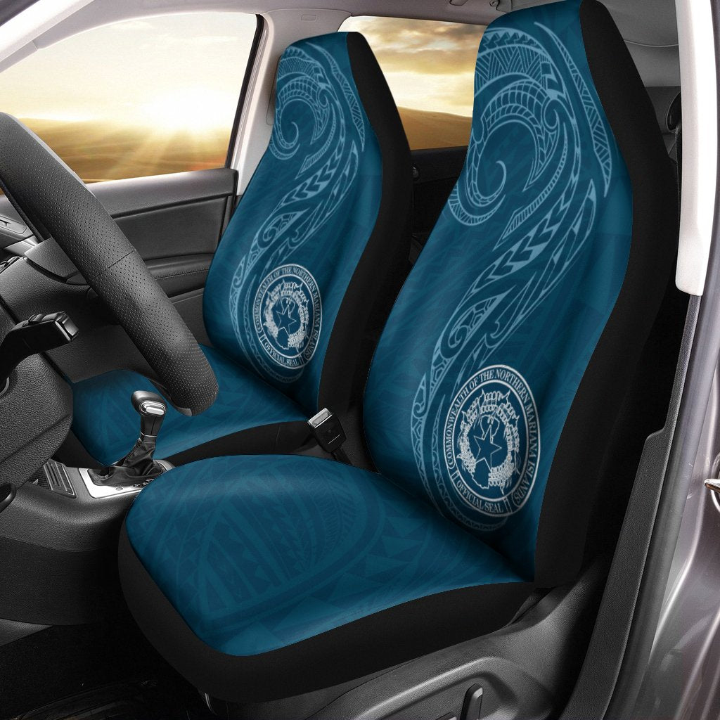 Northern Mariana Islands Car Seat Covers Polynesian Style
