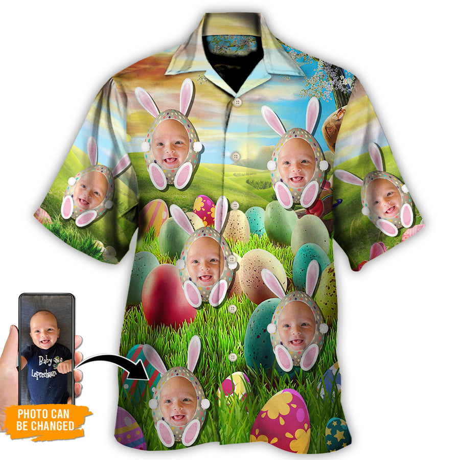 Easter This Is My Easter Shirt Bunny Cute Custom Photo - Hawaiian Shirt - Personalized Photo Gifts