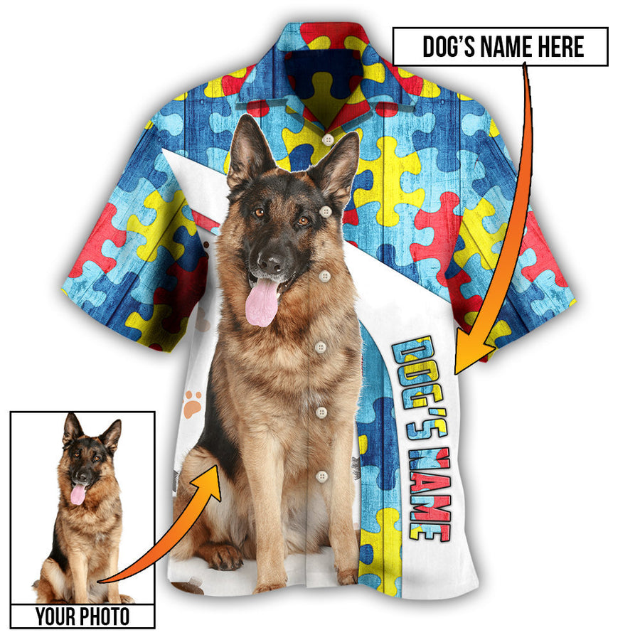 German Shepherd My Lovely Dog Custom Photo Personalized - Hawaiian Shirt/ Idea Gift for Dog Lover