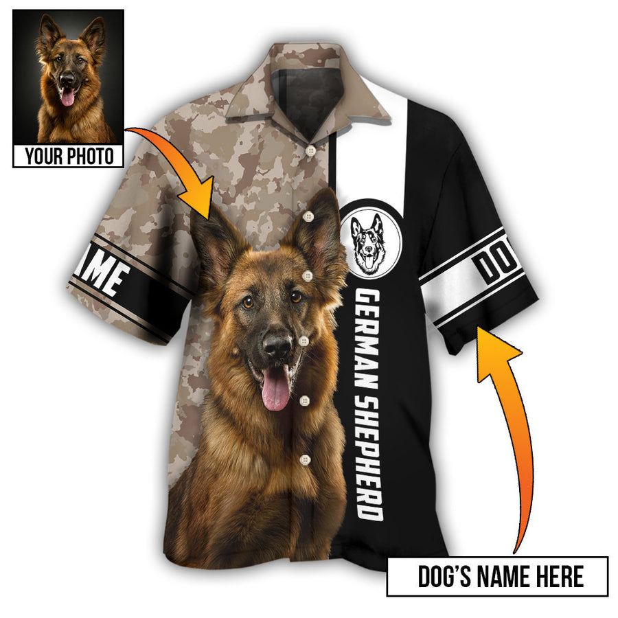 German Shepherd My Lovely Dog Custom Photo Personalized - Hawaiian Shirt/ Idea Gift for Dog Lover