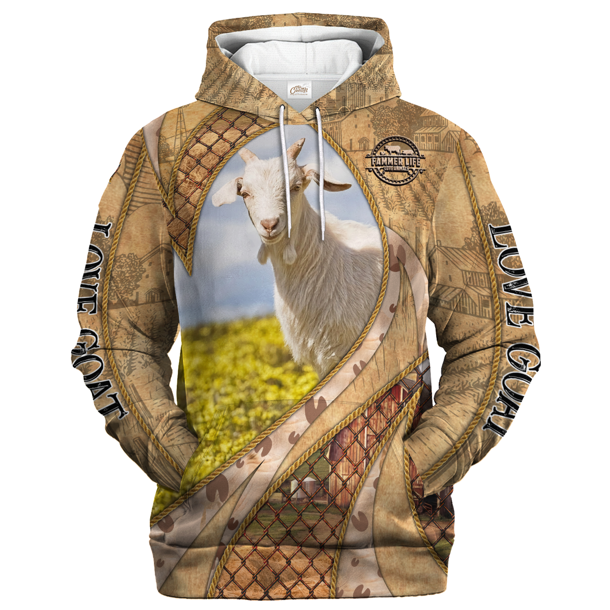 In The Memories Of Goat Hoodie/ 3D All Over Print Farm Hoodie/ Gift For Farmer