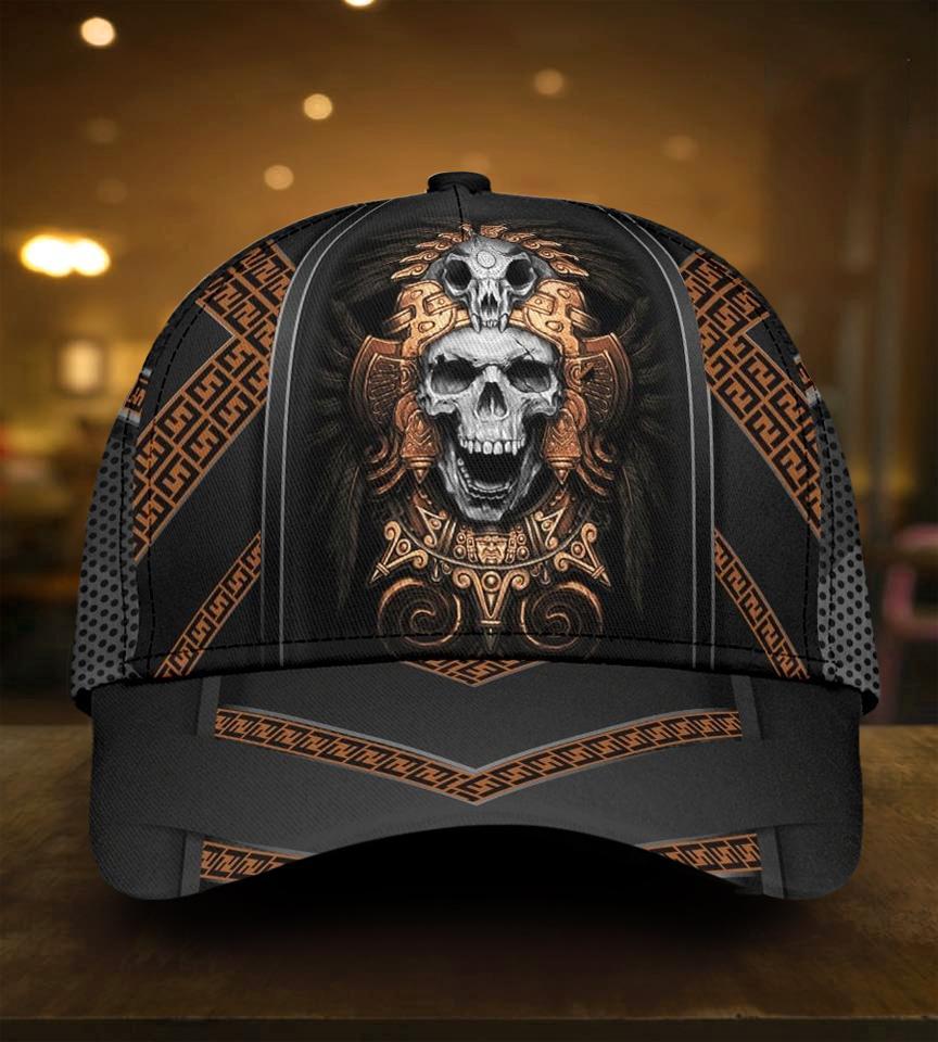 3D All Over Printed Skull Ancient Greek Pattern Classic Cap Hat/ Skull Baseball Cap Hat/ Skull Cap