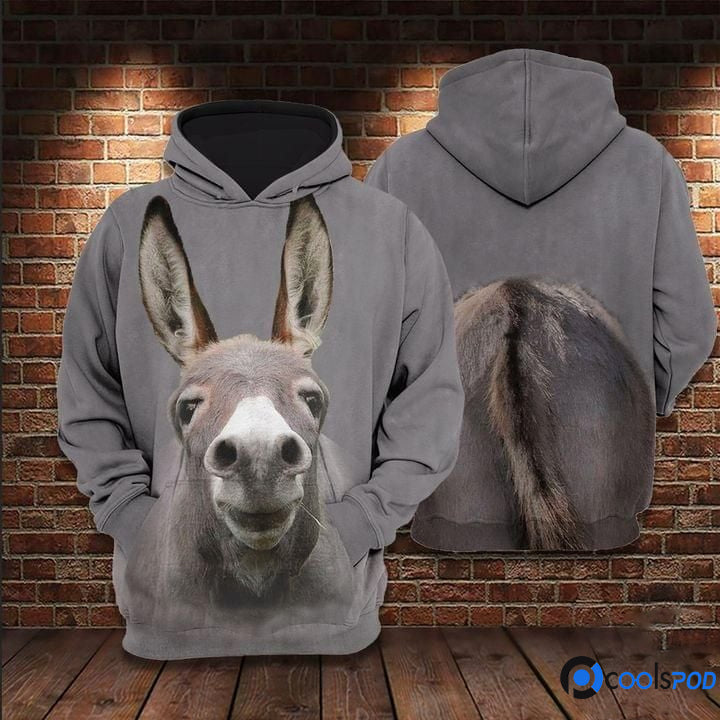 Funny Donkey 3D All Over Print Hoodie For Men Women Donkey Hoodies