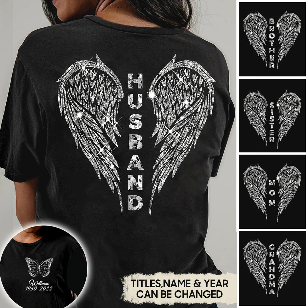 Angel Wings Memorial Personalized All Over Print Hoodie/ 3D Zip Hoodie/ Memorial Shirt