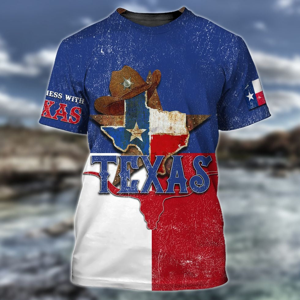 3D Full Printed Texas Map Shirt/ Don''t Mess With Texas T Shirt/ Texan Shirts