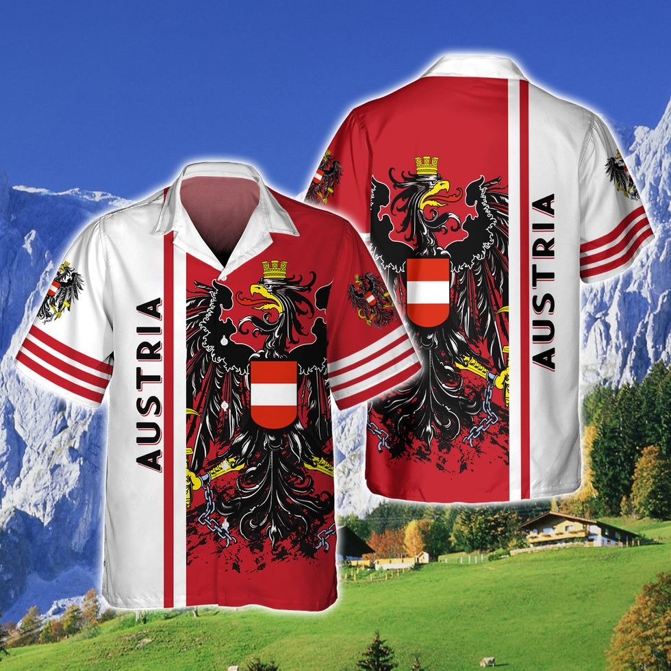Austria Full Print 3D Hawaiian Shirt/ Austria Hawaiian Shirt