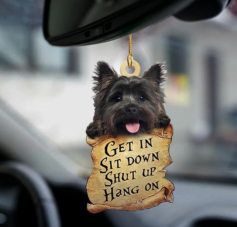 Cairn Terrier get in Cairn Terrier lover dog mom two sided car ornament