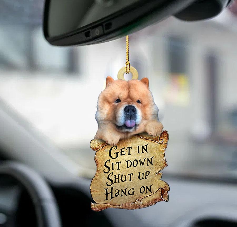 Chow chow get in two sided ornament/ funny dog ornaments