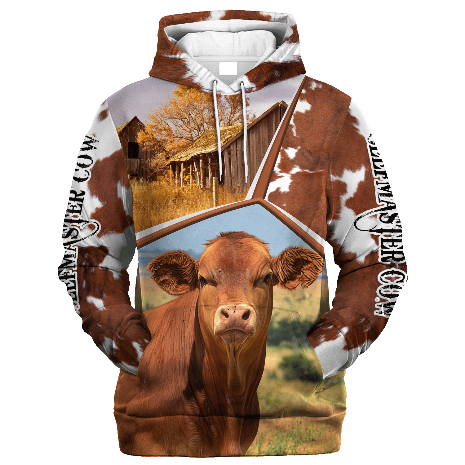 Funny Beefmaster Farm In The Fall Hoodie
