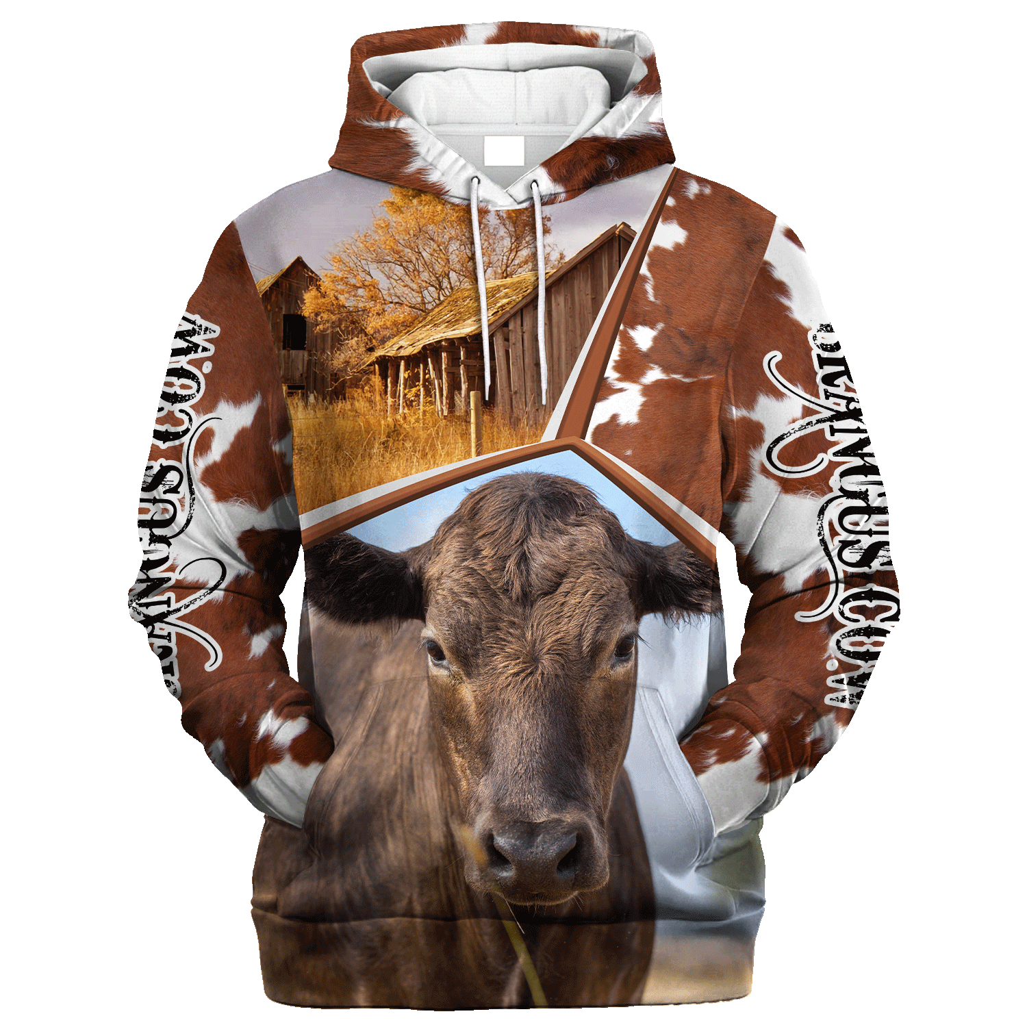 Funny Brangus Farm In The Fall Hoodie/ Farm Gift For Her Him