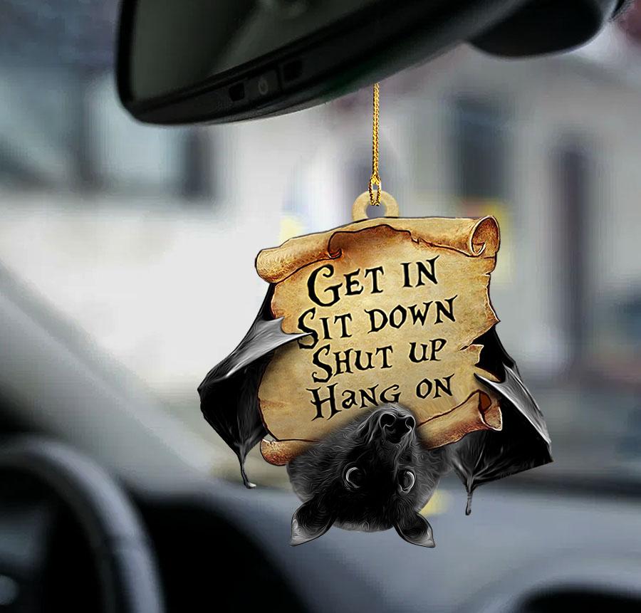 Bat get in bat lover two sided ornament/ funny car interior ornaments