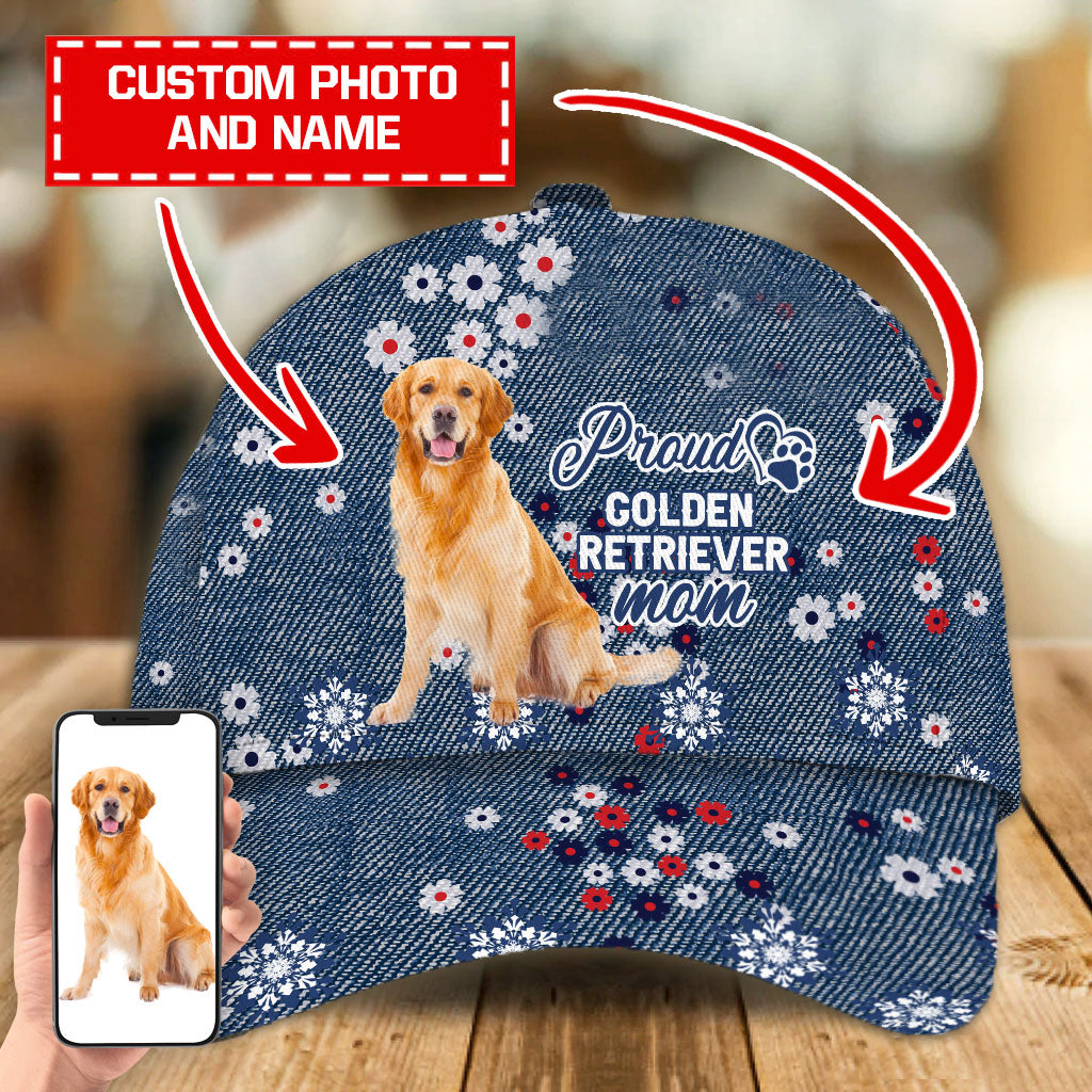 Personalized Cap With Your Pet Photo/ Proud Mom Baseball Cap Hat With Dog Face/ Gift For Pet Lover