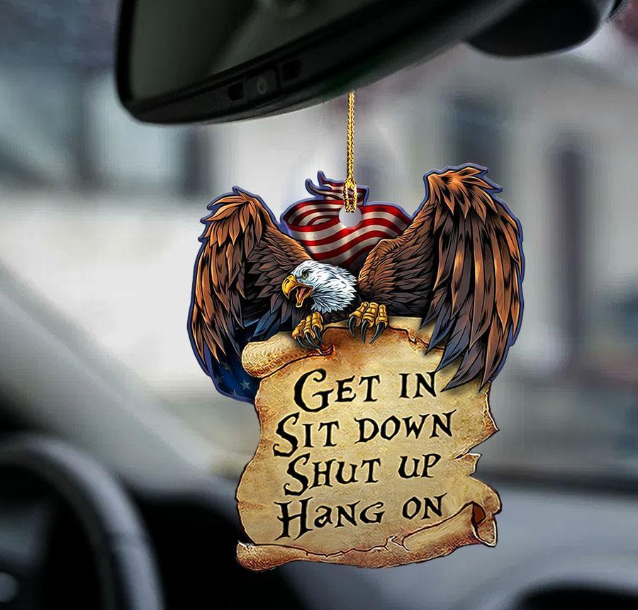 Eagle get in bird lovers two sided ornament/ Eagle car hanging mirror ornaments