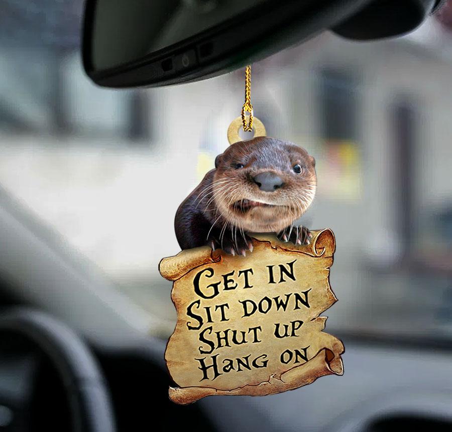 Otter get in otter lover two sided ornament/ Animal Car Interior Ornaments