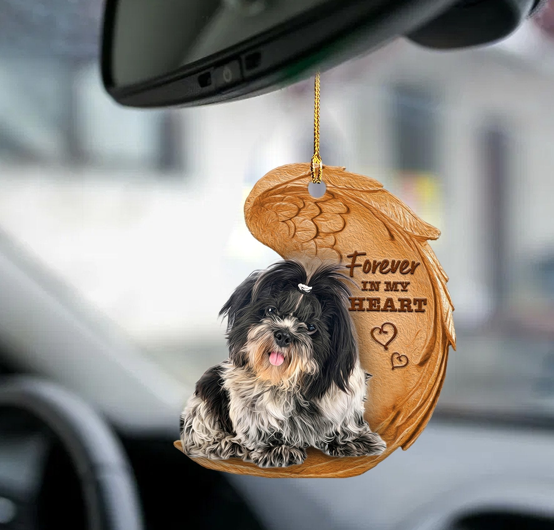 Shih Tzu Forever In My Heart Hanging Ornament Dog Ornament Coolspod