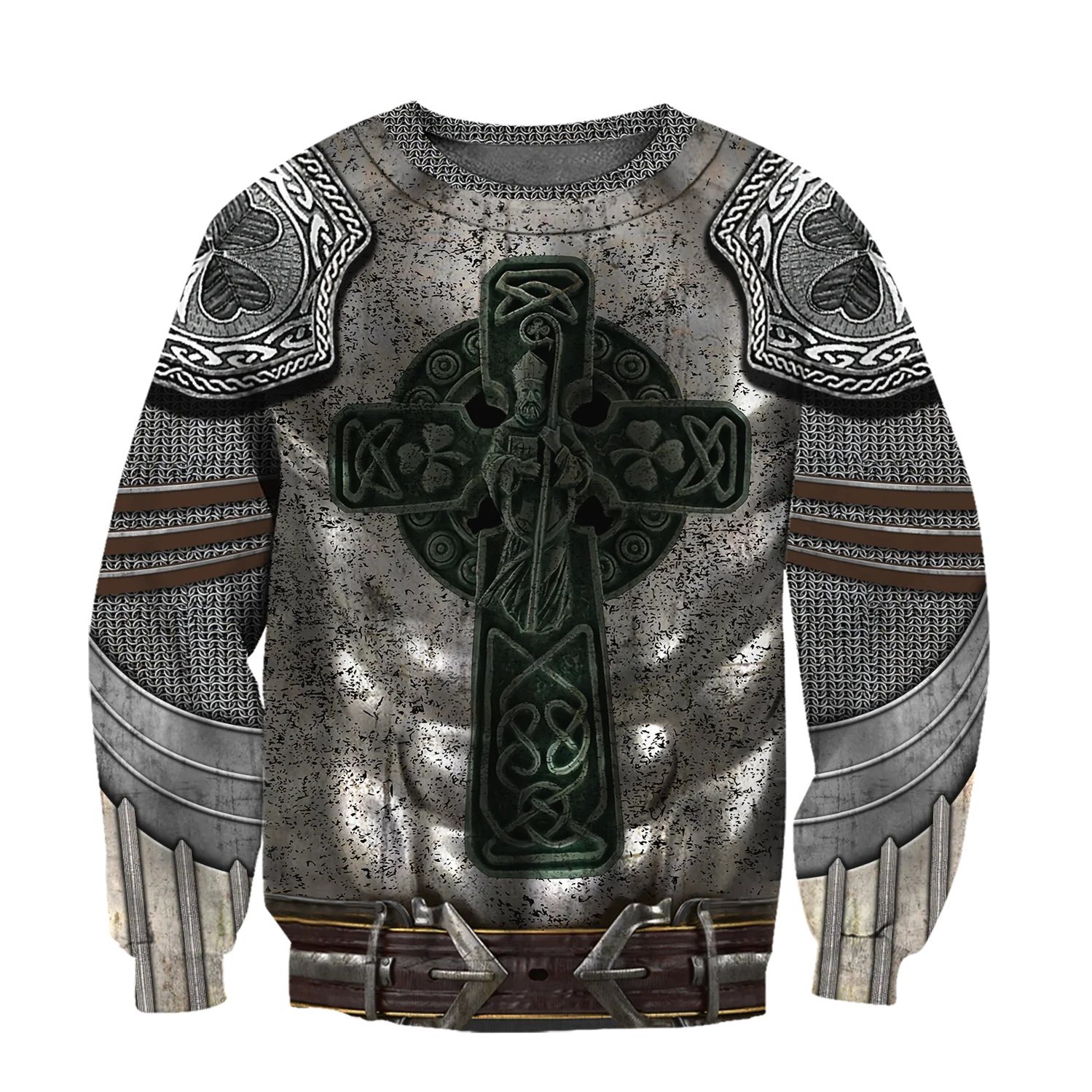 3D All Over Print Celtic Cross Irish Armor Knight Warrior Shirt/ Gift for Irish Man in St Patrick
