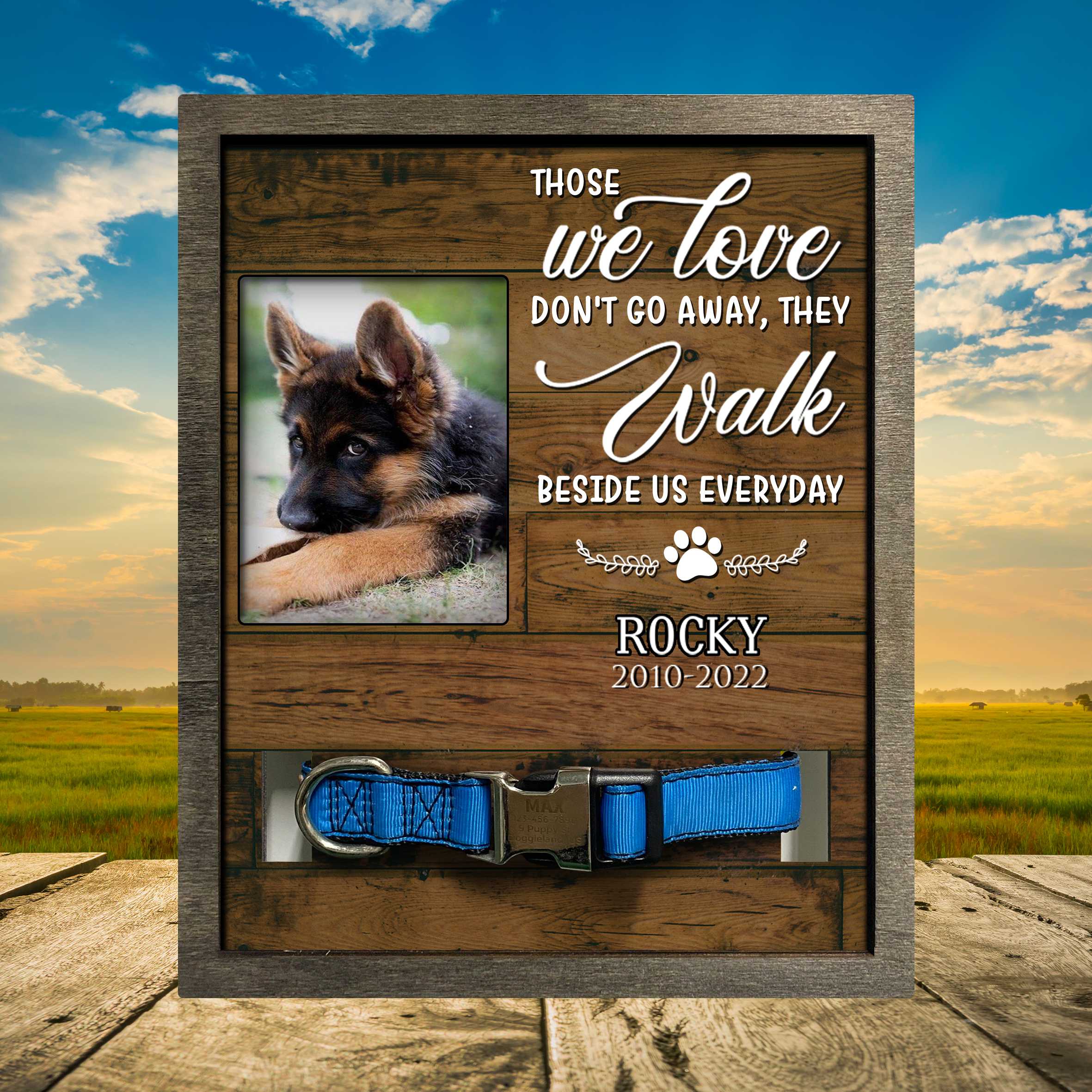 Those We Love Don''t Go Away/ Personalized Picture Frame For Loss Of Dog German Shepherd