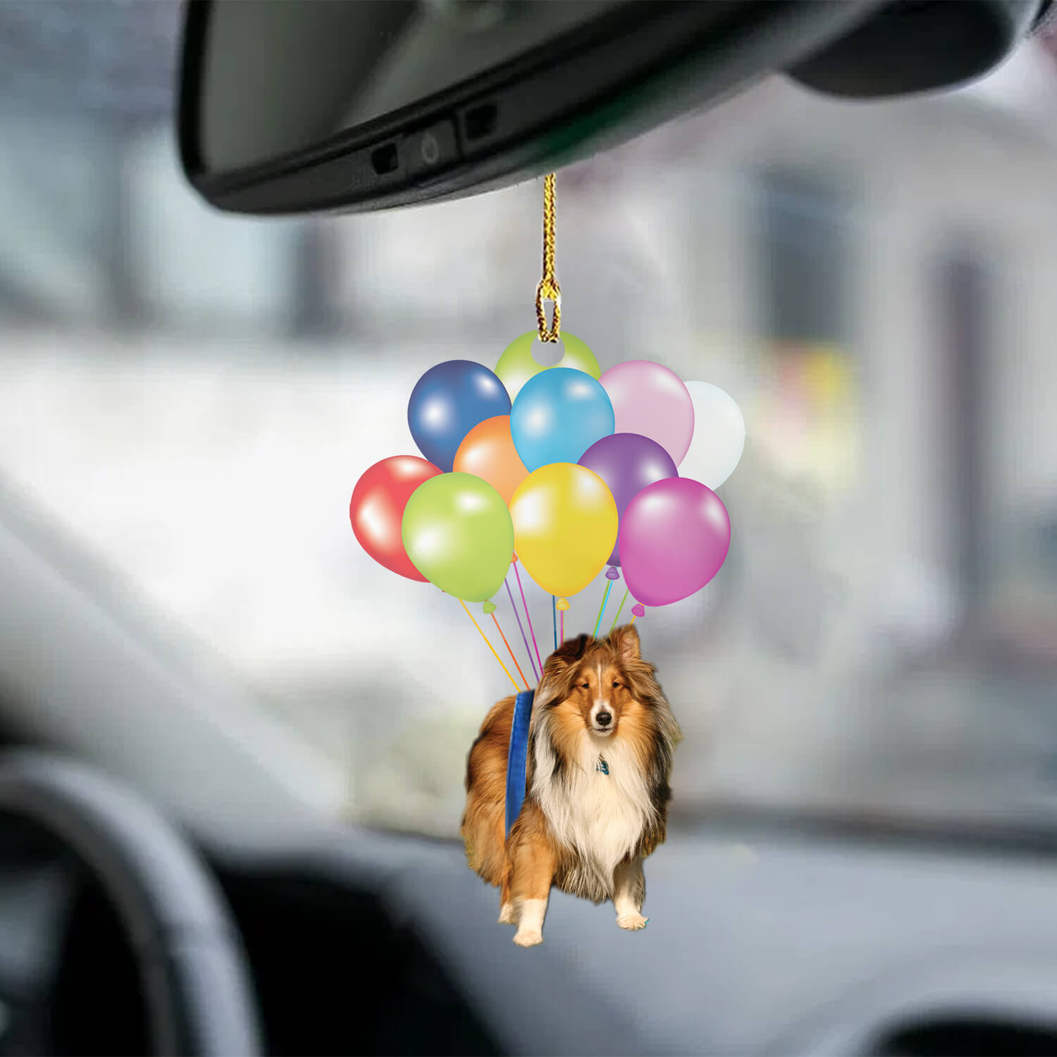 Shetland Sheepdog Fly With Bubbles Dog Hanging Ornament Dog Ornament Coolspod