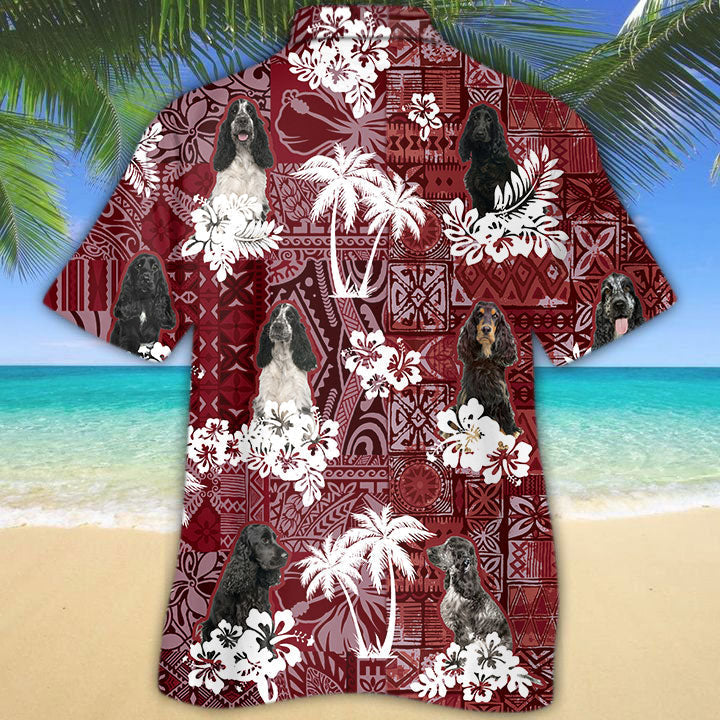 English Cocker Spaniel Hawaiian Shirt/ Hawaii Aloha Beach Shirt For Men Women