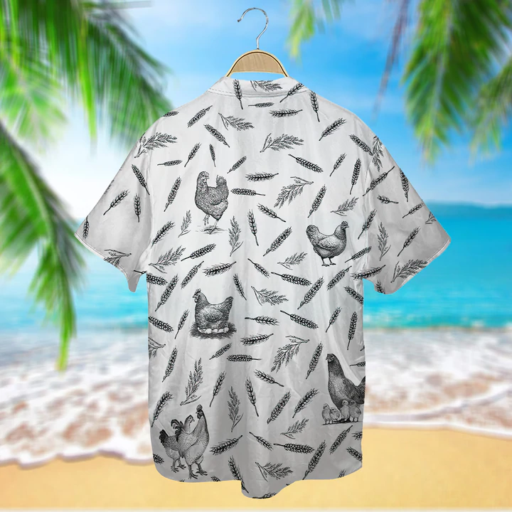 Chicken Pattern - Hawaiian Shirt/  Animal Farm Chicken Shirts For Men/ women
