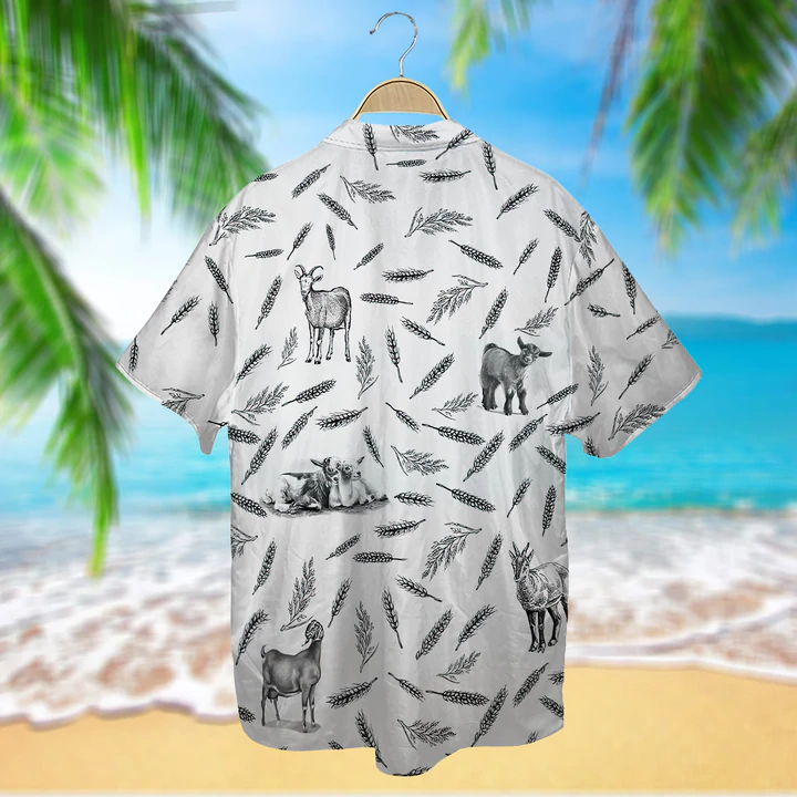 Goat Pattern - Hawaiian Shirt/  Animal Farm Goat Hawaiian Shirts For Men/ women