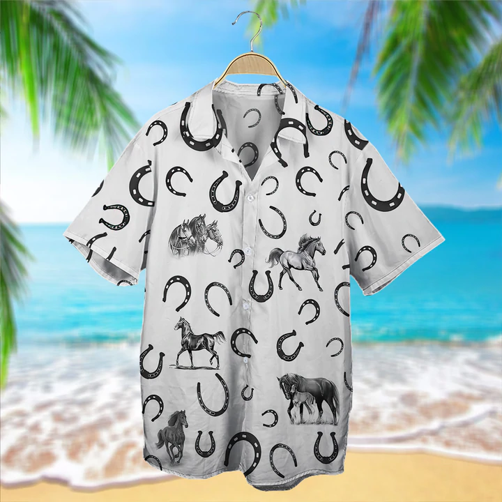 Horse Pattern - Hawaiian Shirt/  Animal Farm Horse Hawaiian Shirts For Men/ women