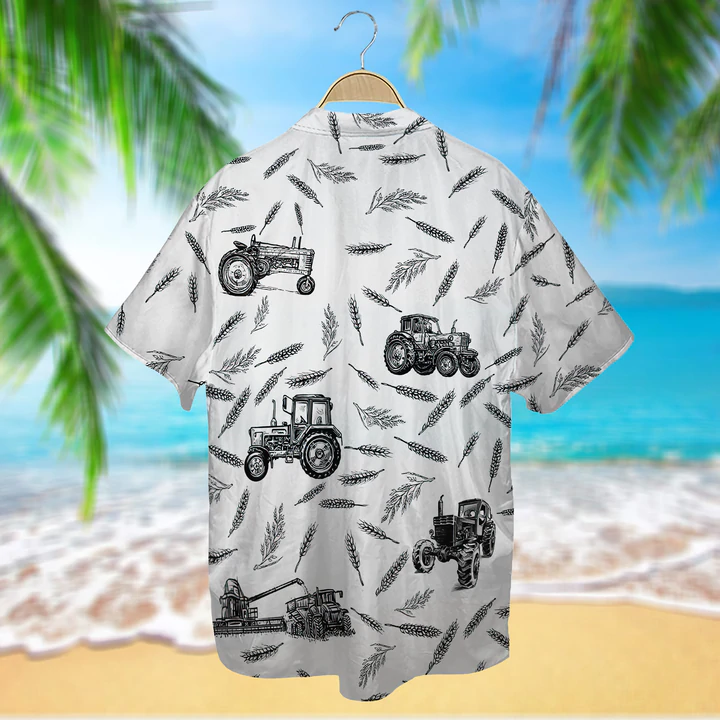 Tractor Pattern - Hawaiian Shirt/  Animal Farm Hawaiian Shirts For Men/ women