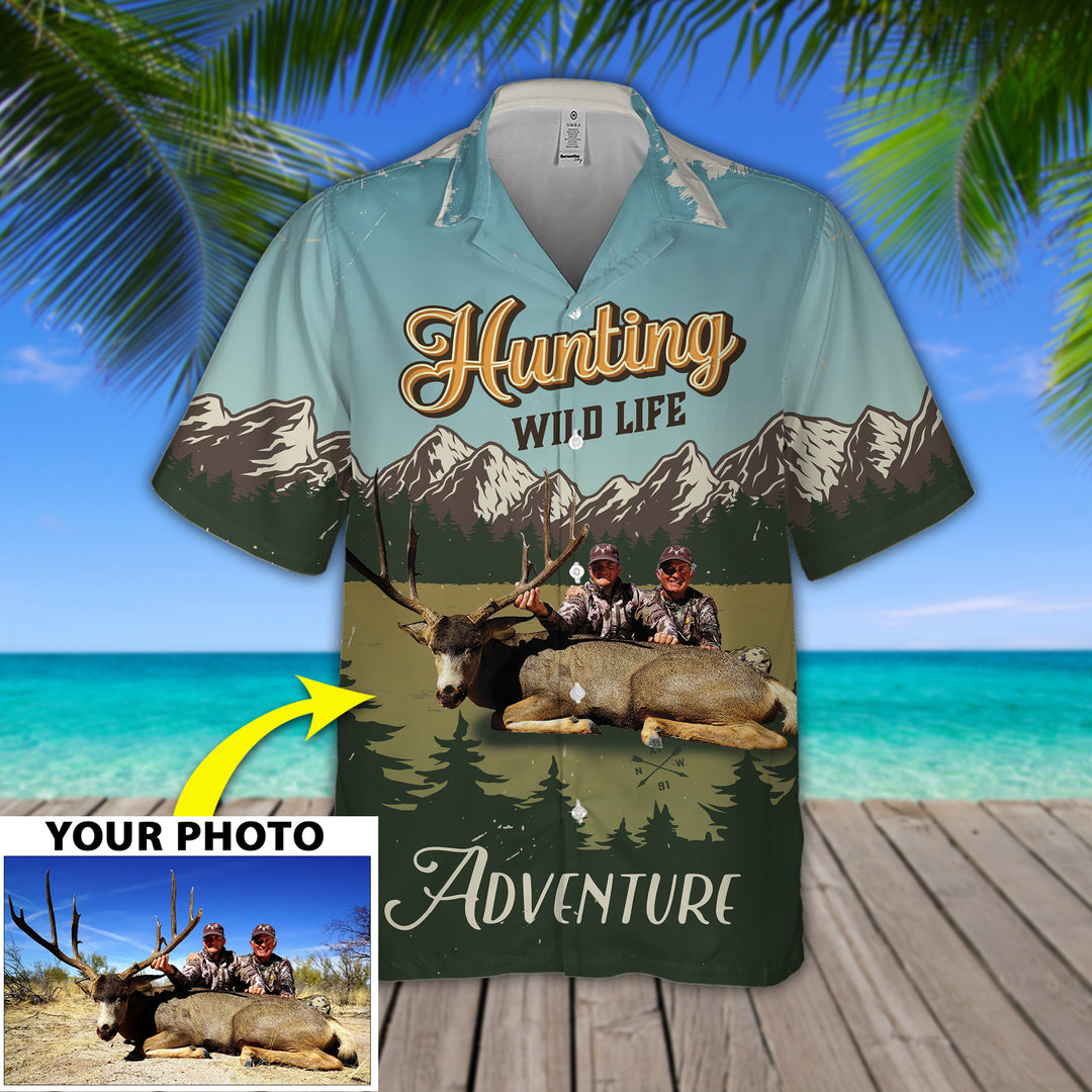 Custom Image Hunting Hawaiian Shirt/ Hunting Wild Life Shirt/ Hawaiian Shirt for Men