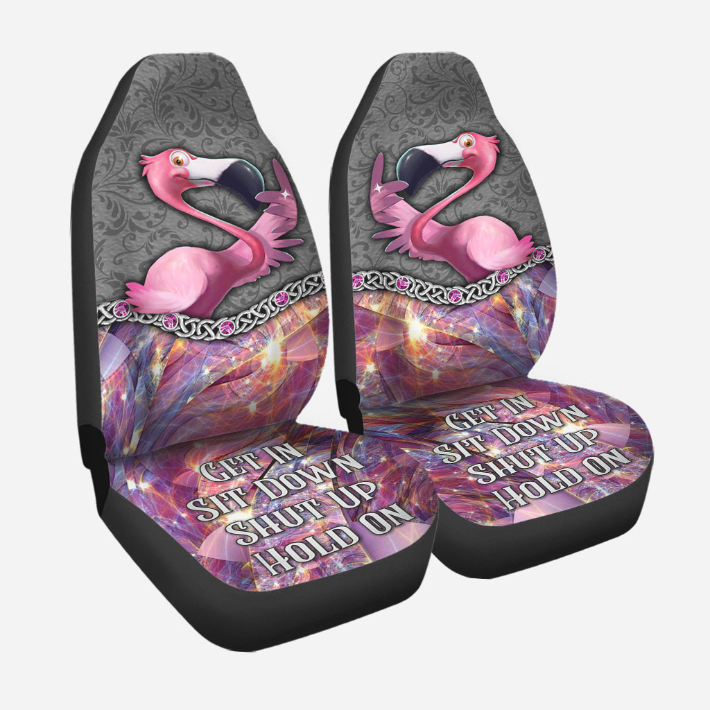 3D All Over Printed Front Carseat Protector/ Get In Sit Down Flamingo Seat Covers For Auto