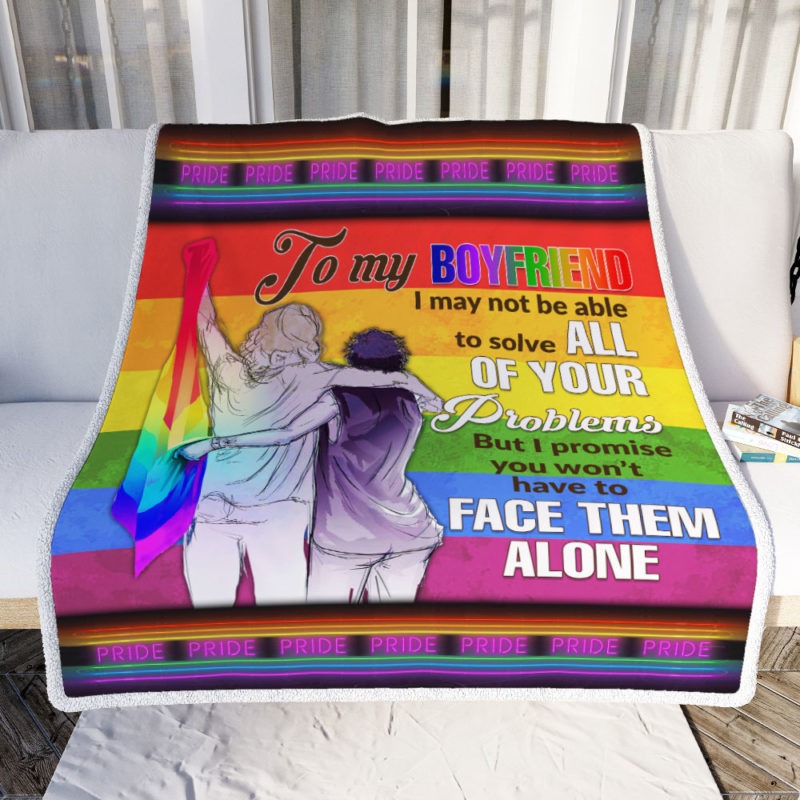 To My Boyfriend Gay Blanket/ Gift To Couple Gay Man/ Pride Blanket For Lgbt/ Gay Gifts Pride Month