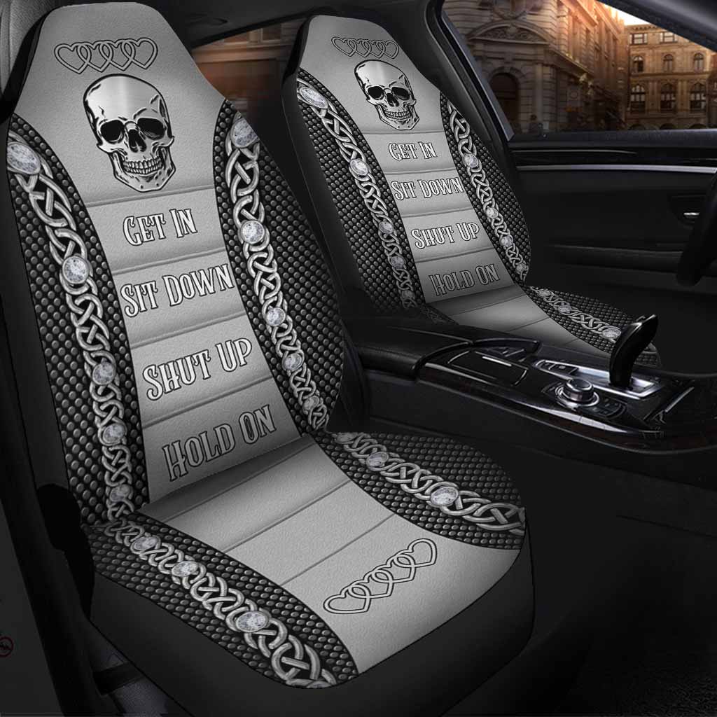 Cute Car Seat Cover/ Get In Sit Down Shut Up Hold On Skull Seat Covers For Auto Car