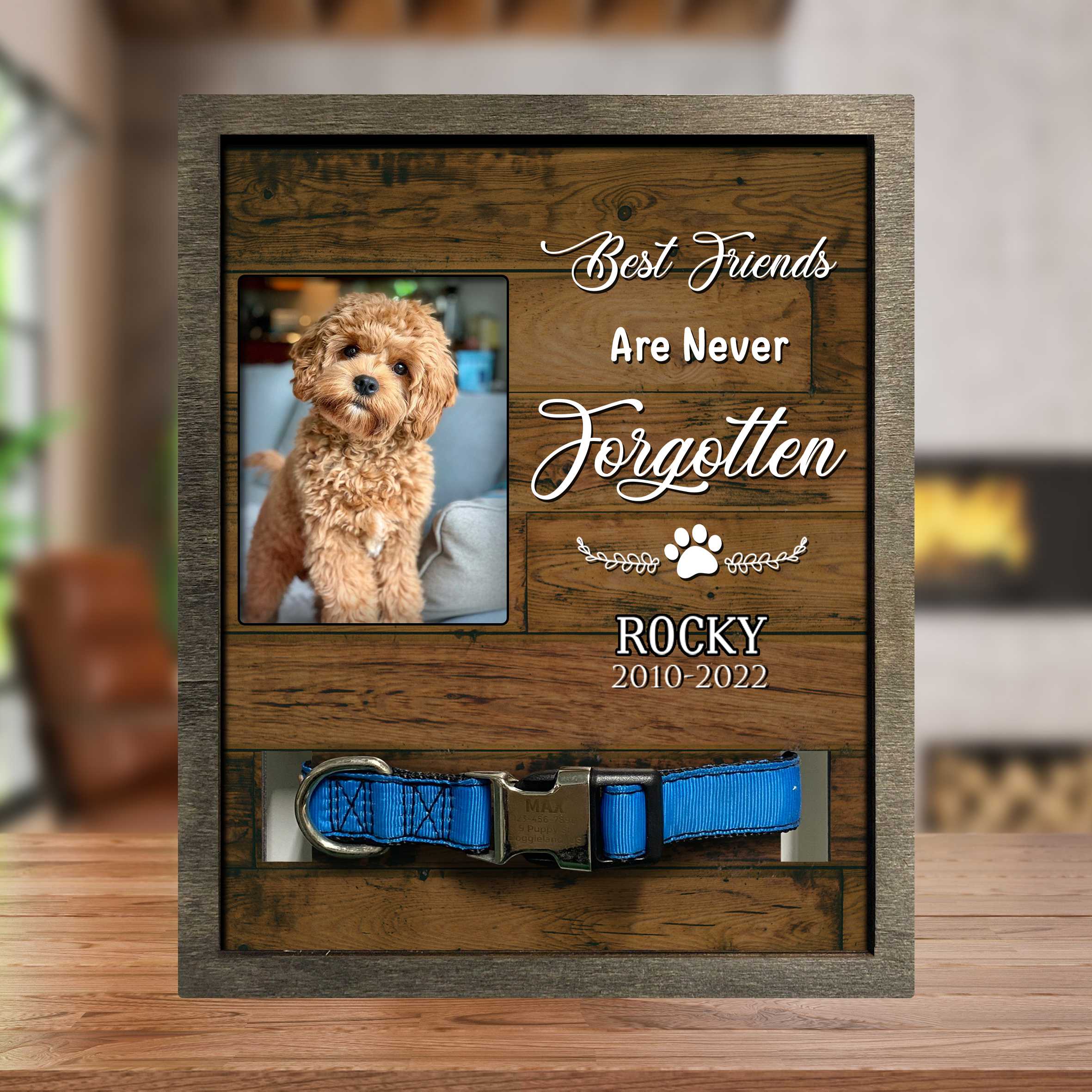 Best Friends Are Never Forgotten Frame/ Dog Memorial Gift/ Pet Loss Remembrance Keepsake Plaque