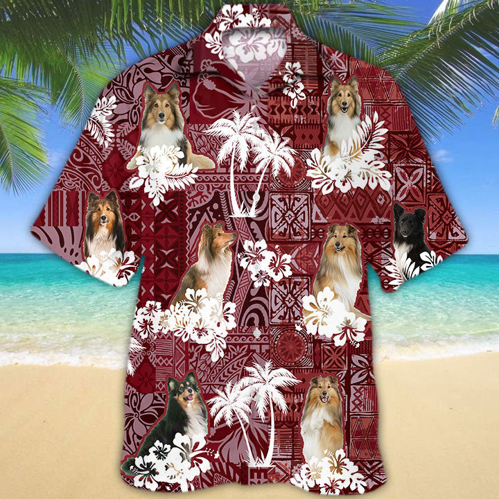 Shetland Sheepdog Hawaiian Shirt