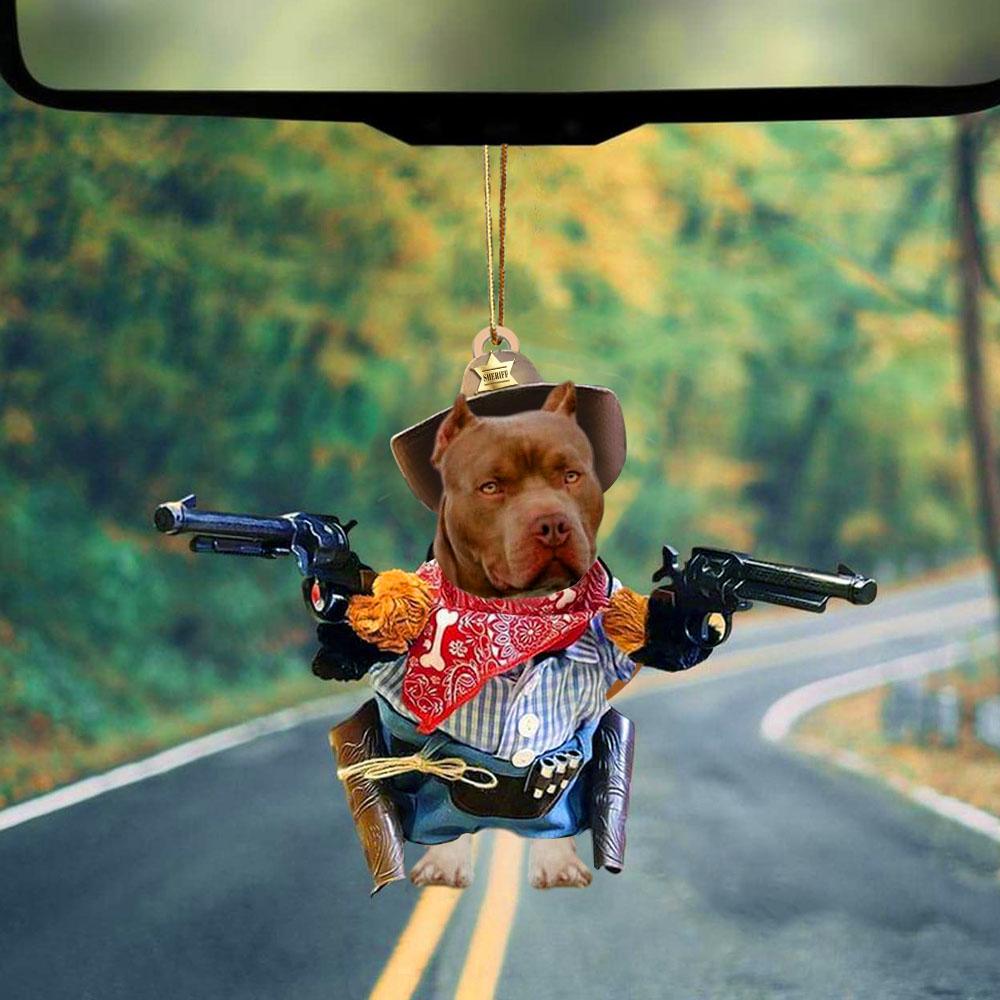Pit bull Hanging Ornament Dog Ornament Funny Dog Lover Gift