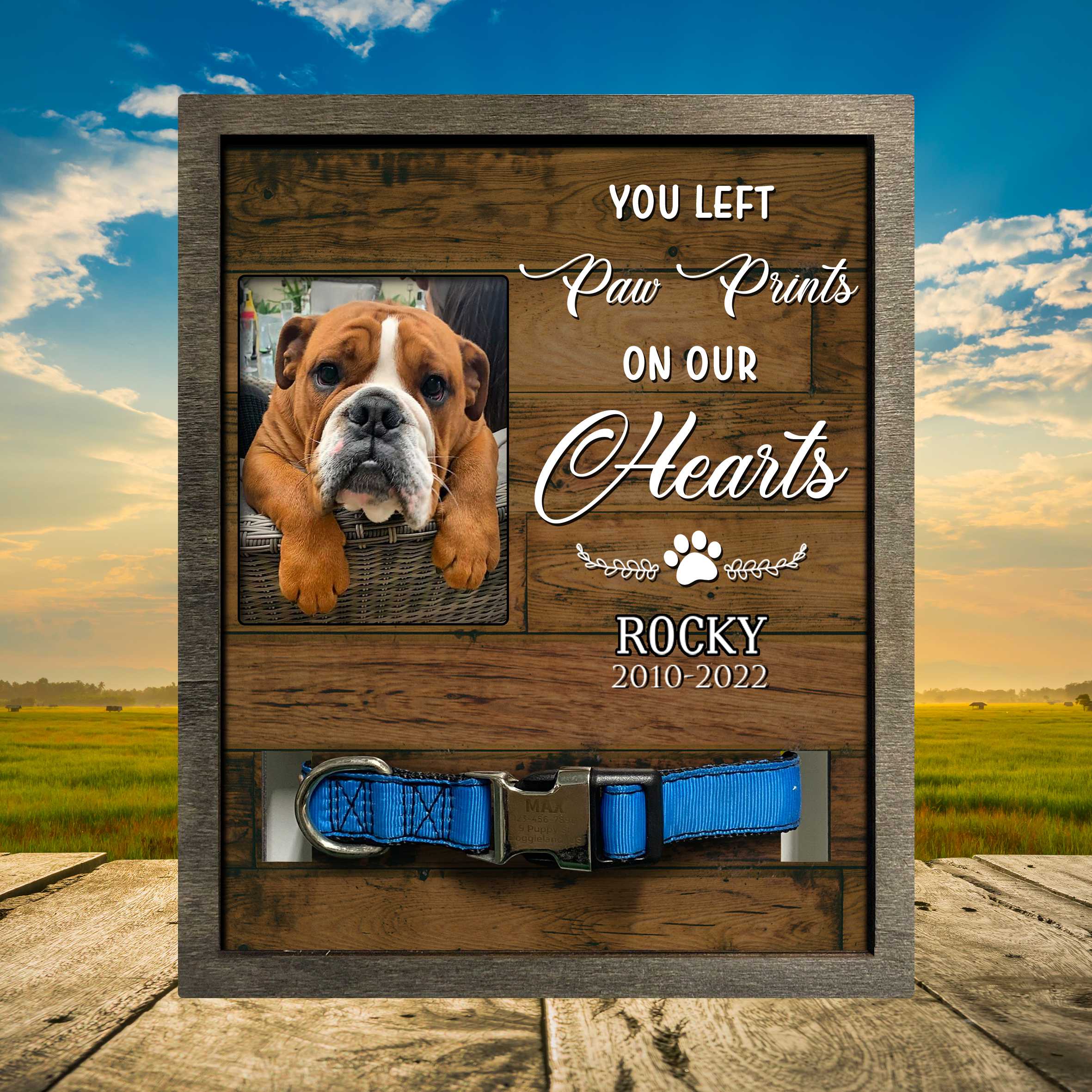 Customized Picture Frame Loss Of Bulldog/ Frame Gift For Lost Pet Lovers