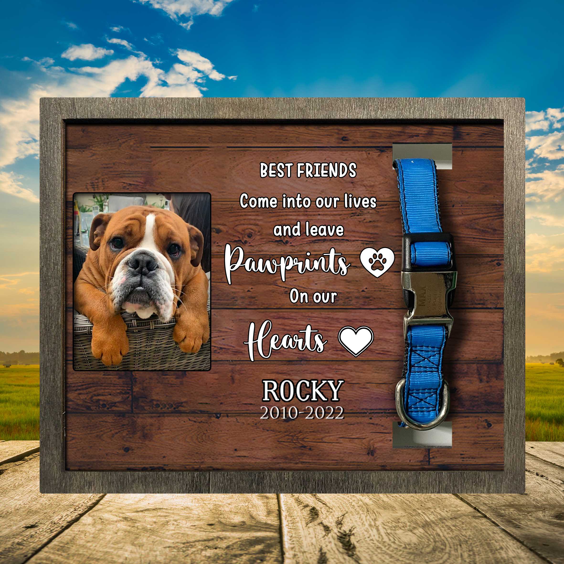 Customized Picture Frame Loss Of Bulldog/ Frame Gift For Lost Pet Lovers